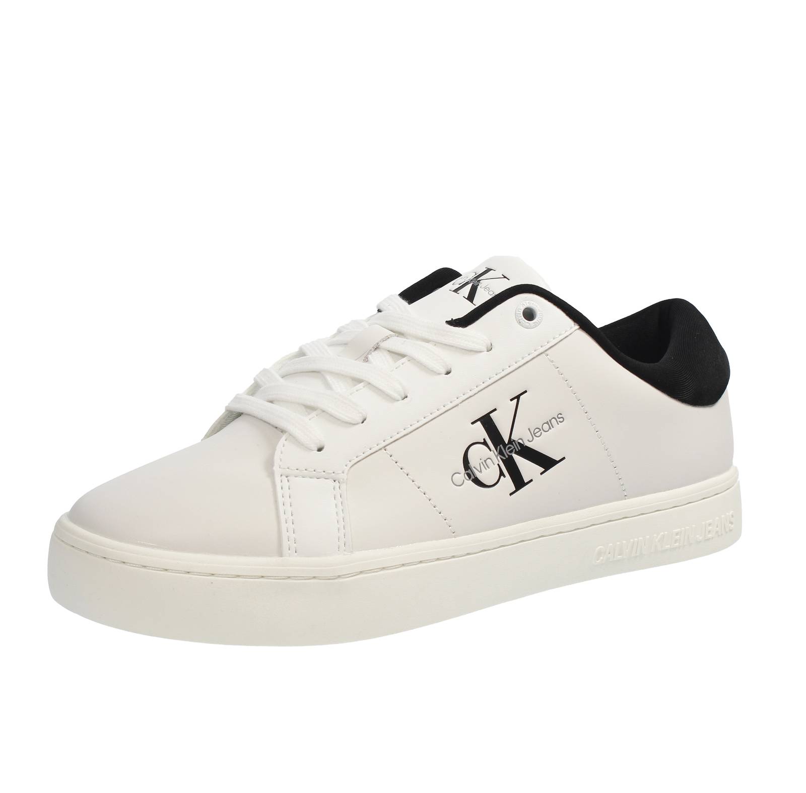 CALVIN KLEIN JEANS Classic Cupsole Sneakers basse in Pelle white