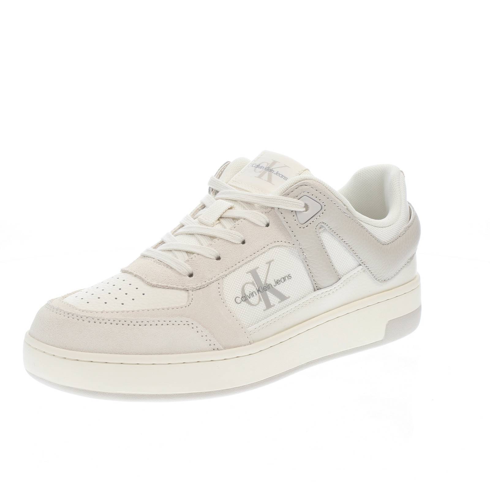CALVIN KLEIN JEANS Basket Cupsole - Sneakers in Pelle e Suede Uomo bianco