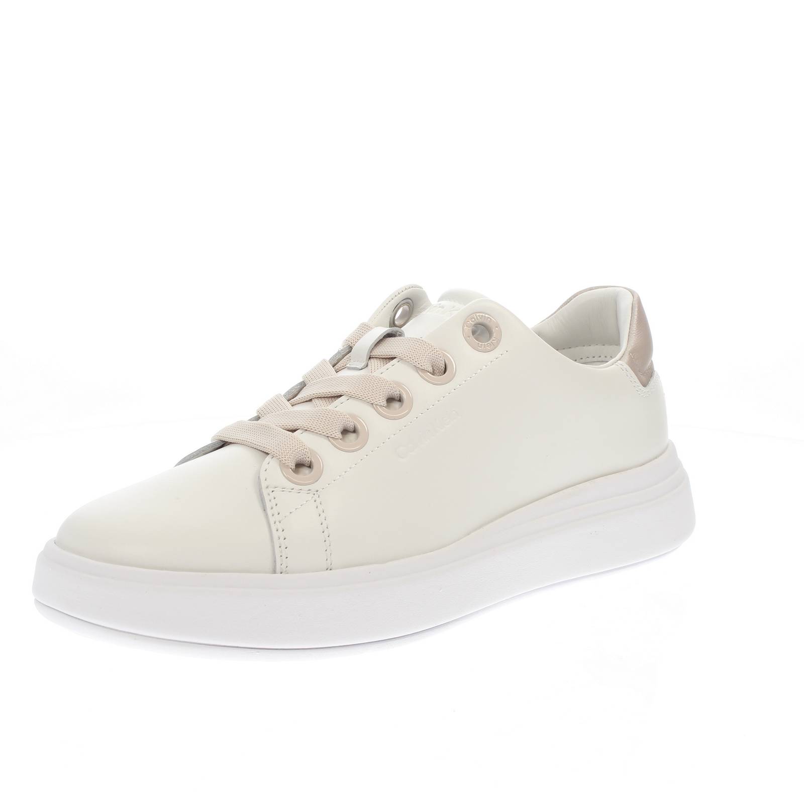 CALVIN KLEIN JEANS Cupsole Lace - Sneakers aus Leder in Übergröße Damen weiß