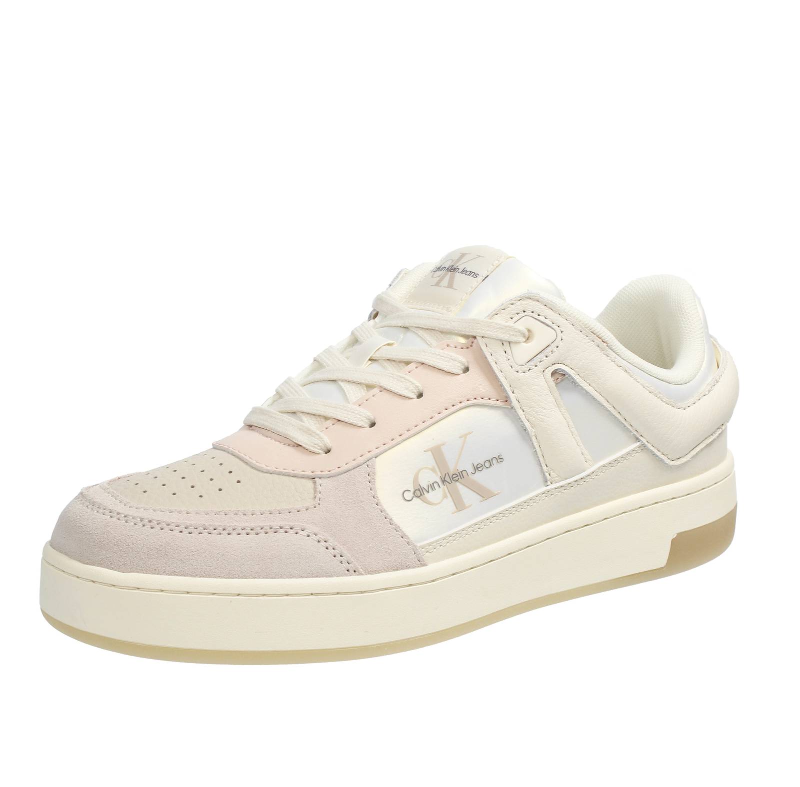 CALVIN KLEIN JEANS Basket Cupsole - Niedrige Wildleder Sneakers Damen beige