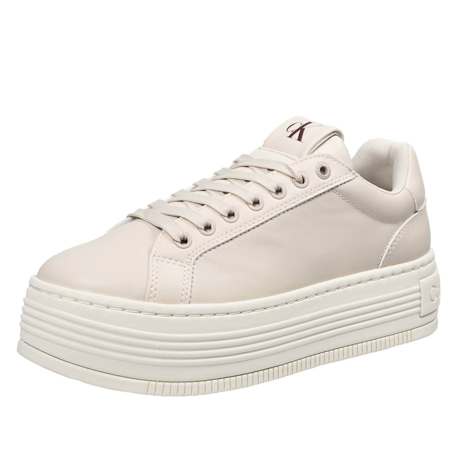 CALVIN KLEIN JEANS Bold Plateau - Sneakers aus Leder Damen weiß