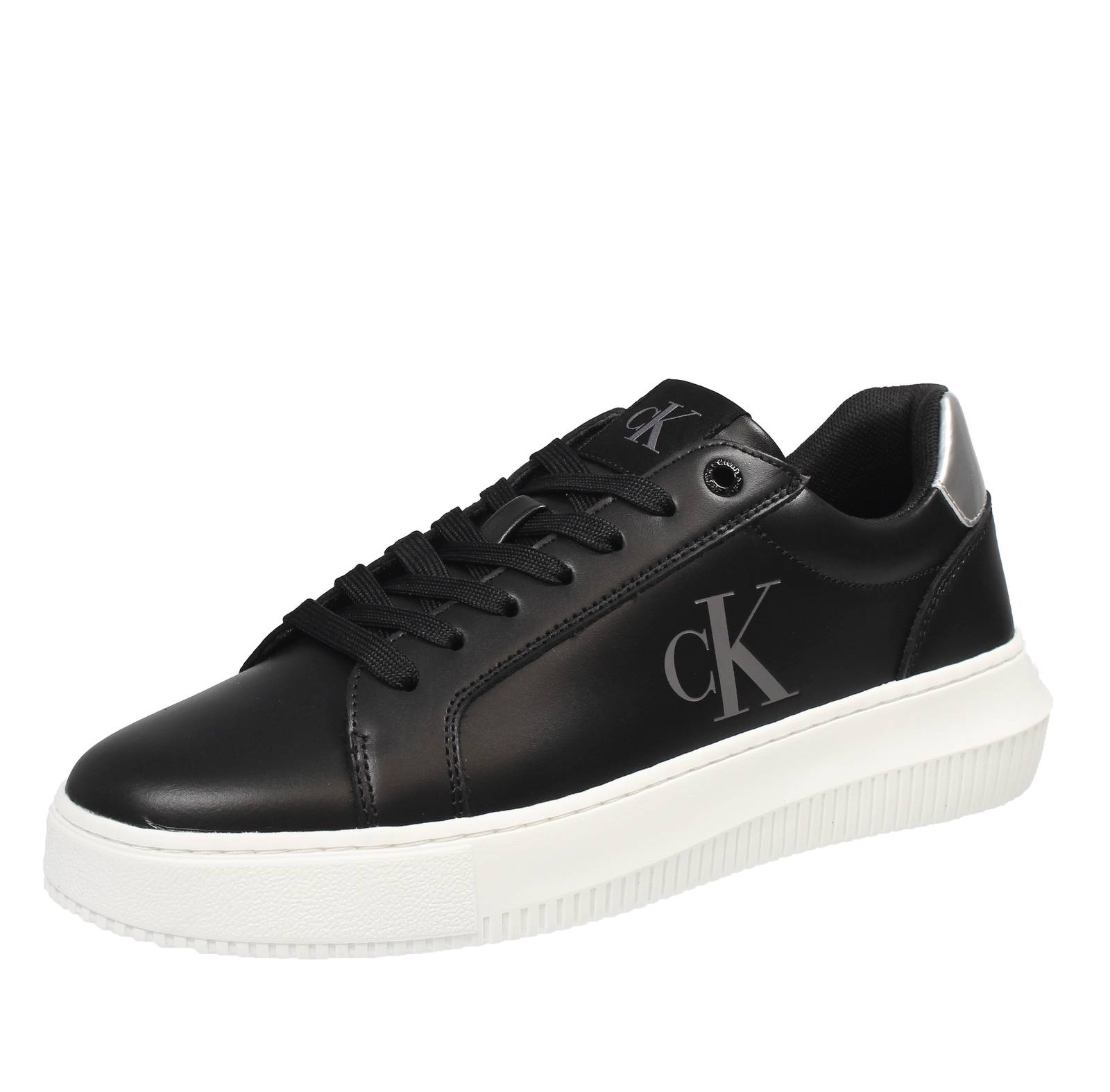 CALVIN KLEIN JEANS Chunky Cupsole - Übergroße Sneakers aus Leder Damen schwarz