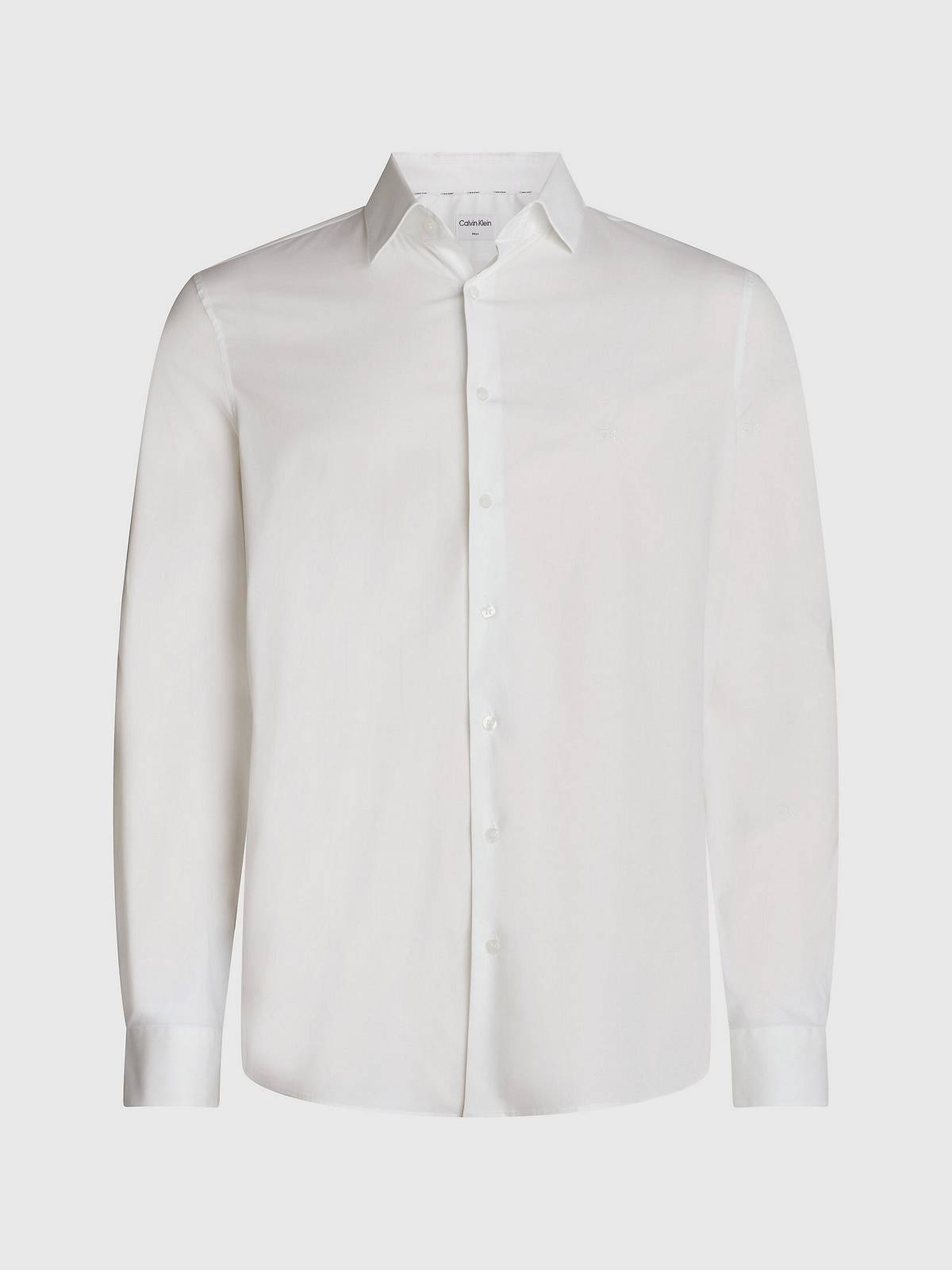 CALVIN KLEIN MENSWEAR POPLIN STRETCH FITTED SHIRT Man white