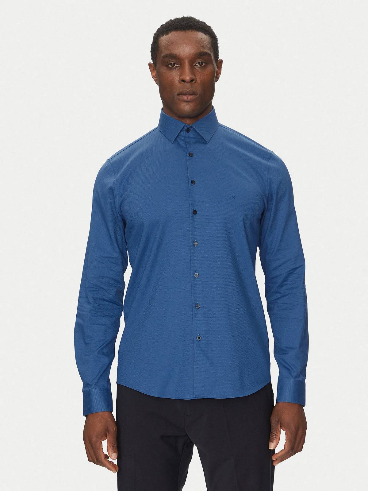 CALVIN KLEIN MENSWEAR Total structure slim shirt Man blue