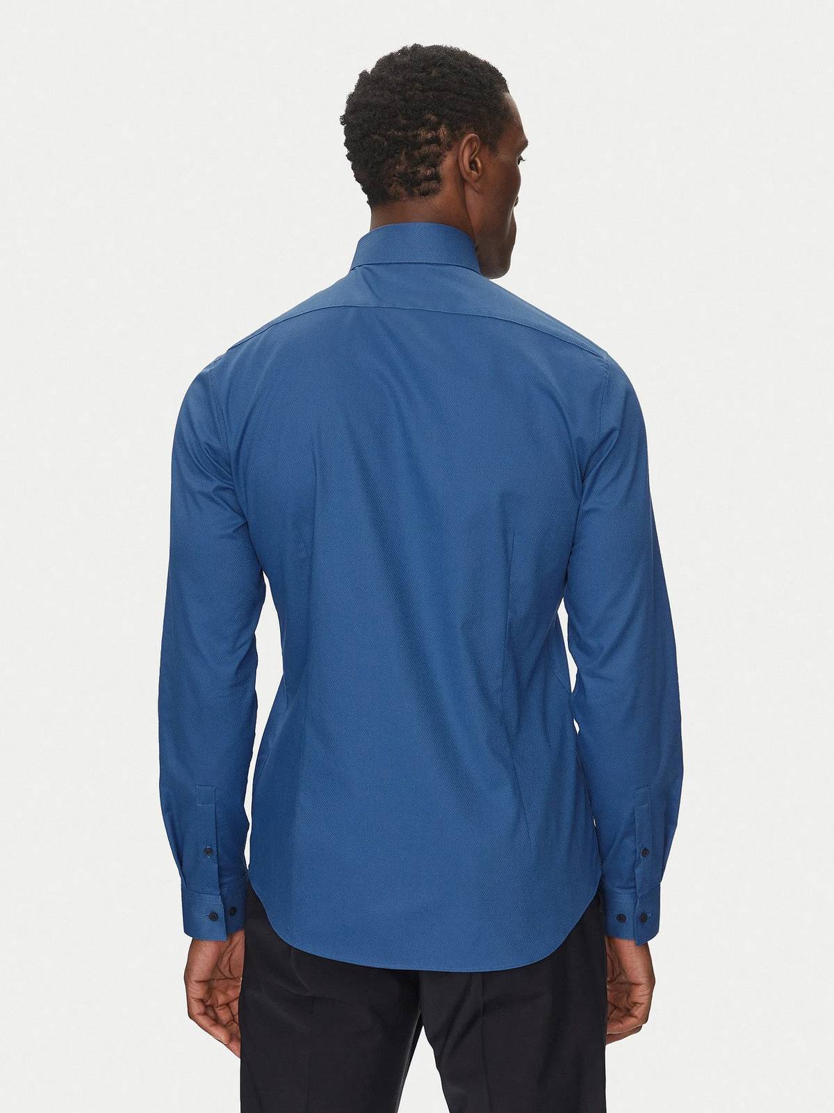 CALVIN KLEIN MENSWEAR Total structure slim shirt Uomo blu Foto 2