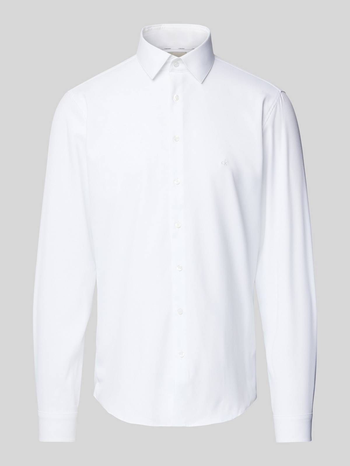 CALVIN KLEIN MENSWEAR Performance solid slim shirt Man white