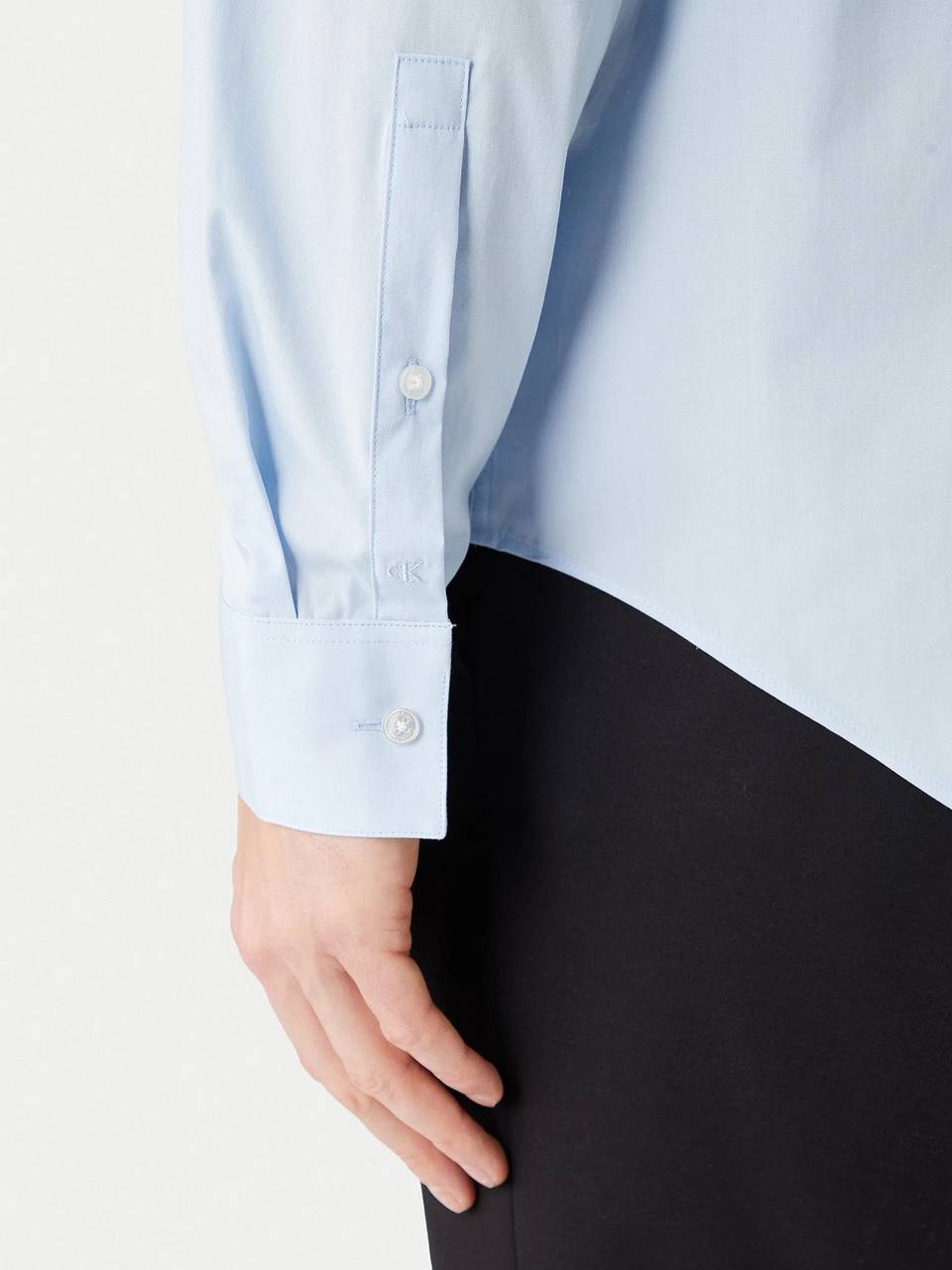 CALVIN KLEIN MENSWEAR Regular Poplin Shirt Man light blue Photo 3