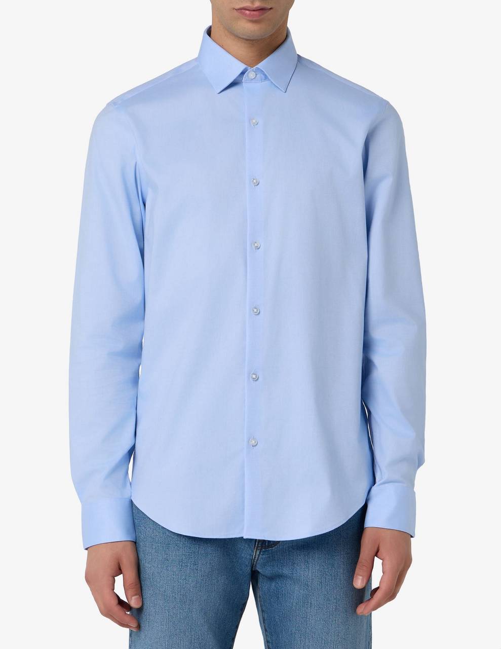 CALVIN KLEIN MENSWEAR Shirt Slim Twill Uomo azzurro