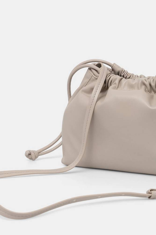 CALVIN KLEIN JEANS drawstring bag Woman beige
