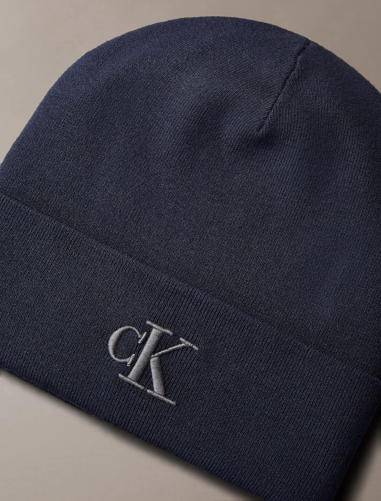 CALVIN KLEIN JEANS Bonnet côtelé CK Homme bleu Photo 3
