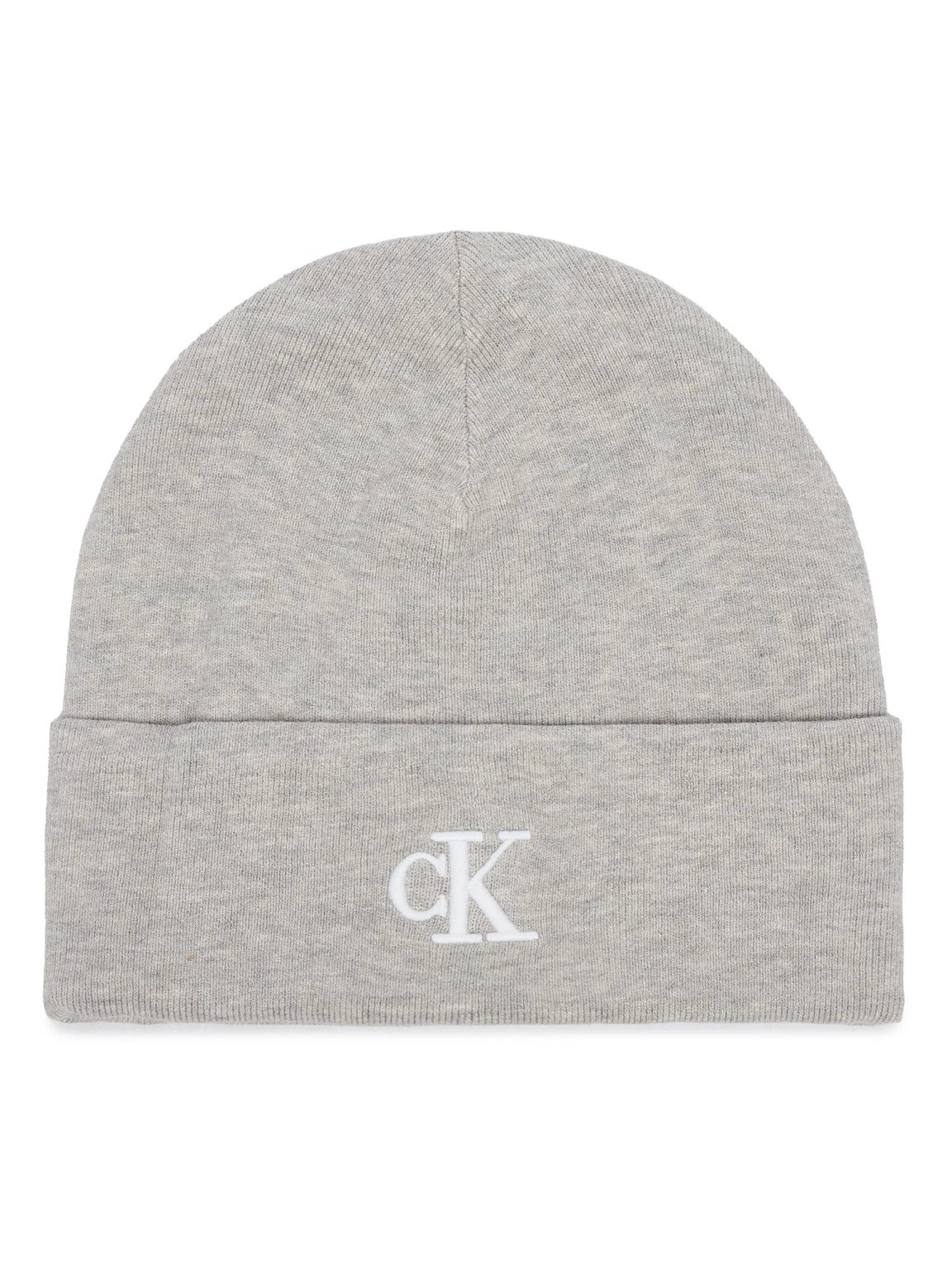 CALVIN KLEIN JEANS Bonnet côtelé CK Homme gris