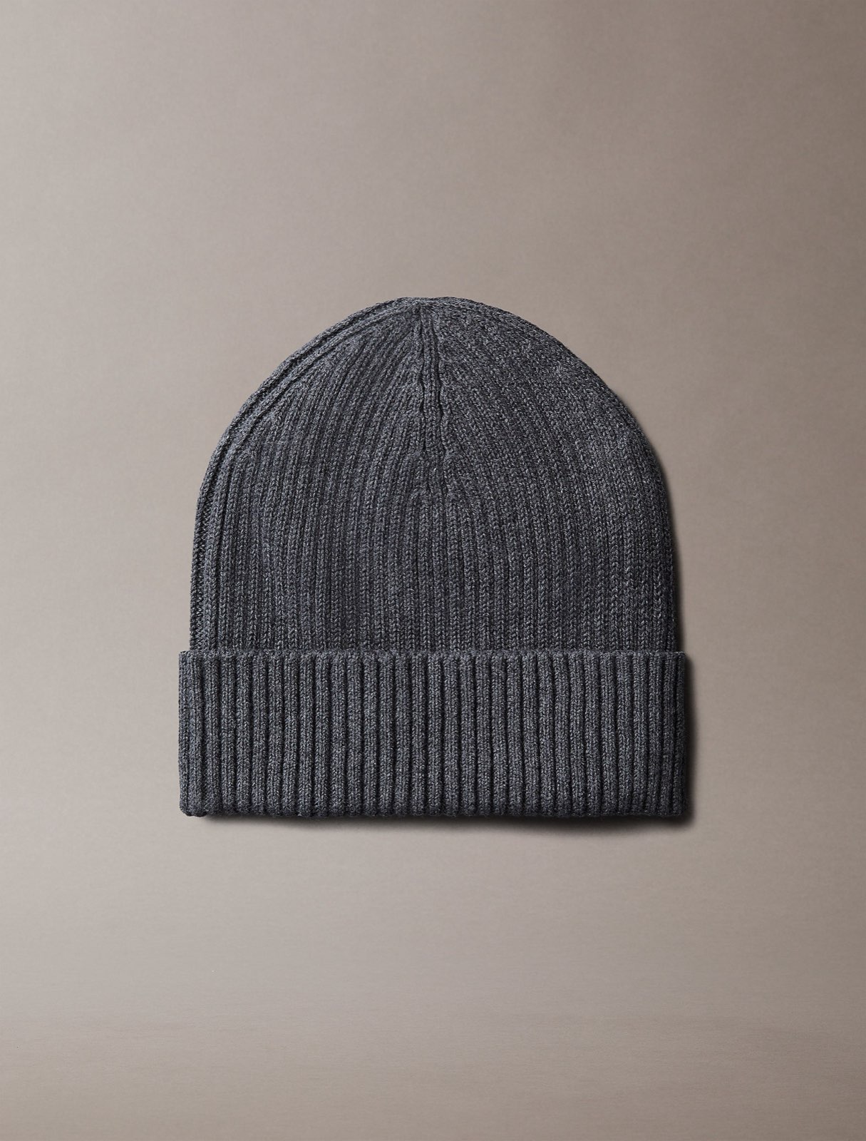 CALVIN KLEIN JEANS Bonnet en coton CK Homme gris Photo 2
