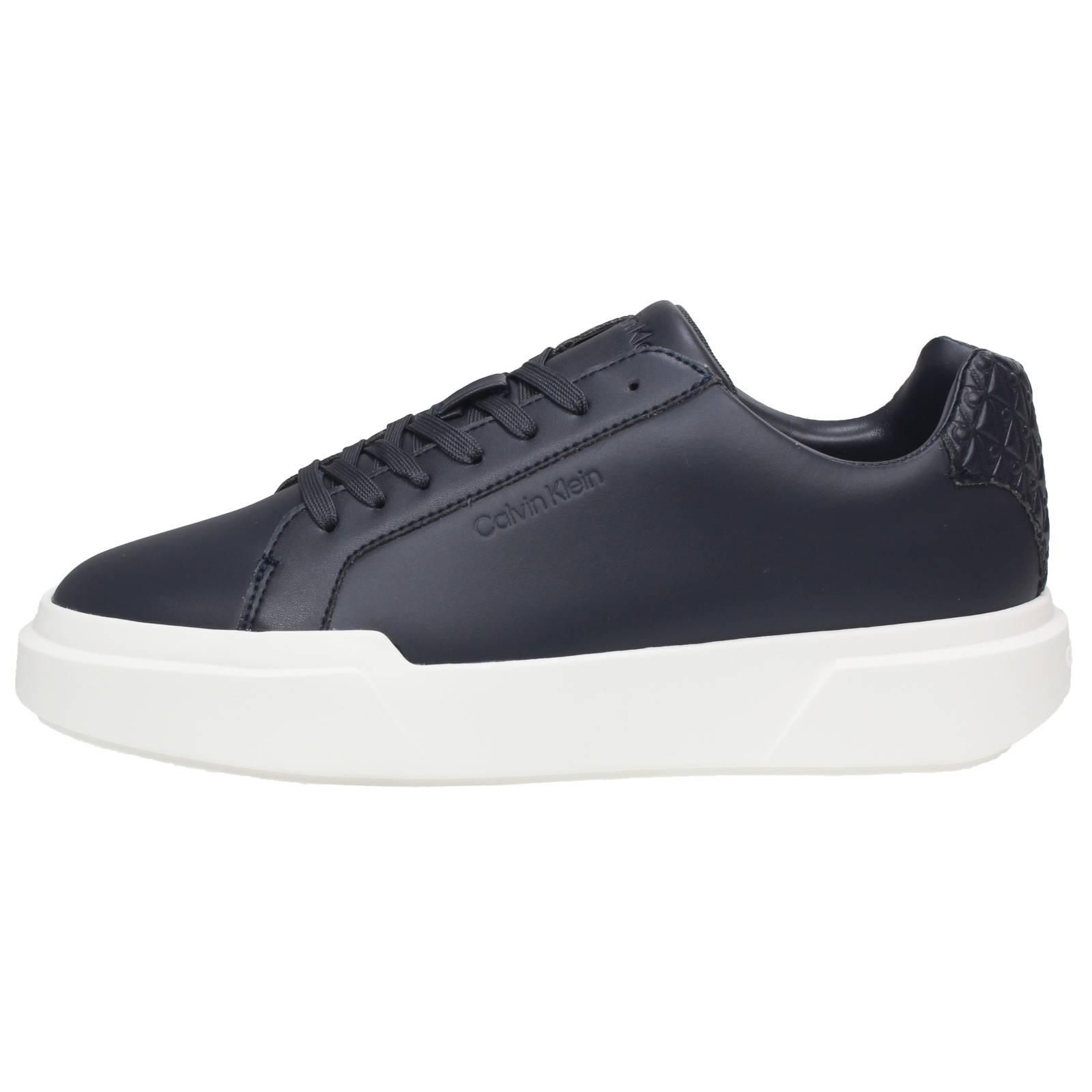 CALVIN KLEIN JEANS Chunky Cupsole - Sneakers Oversize in Pelle Uomo blu Foto 3
