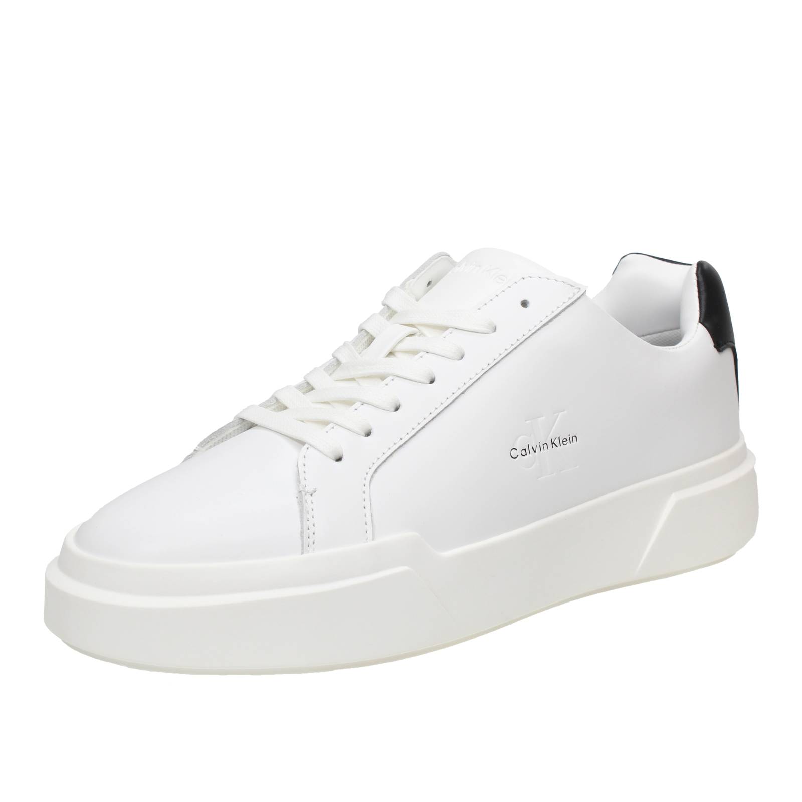 CALVIN KLEIN JEANS Chunky Cupsole - Sneakers en cuir surdimensionnées Homme blanc