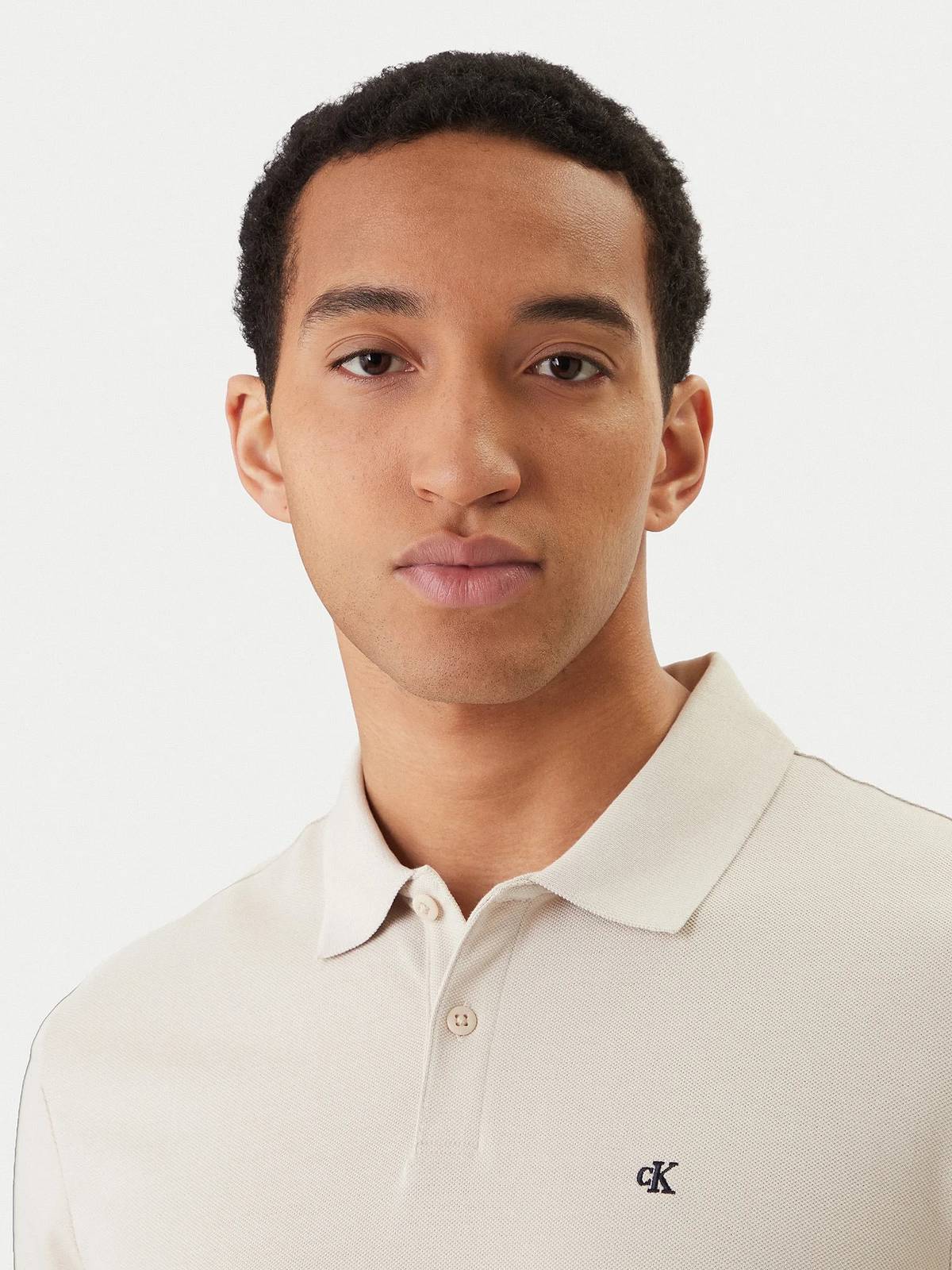 CALVIN KLEIN JEANS SS monogram piquet polo shirt Man white Photo 5