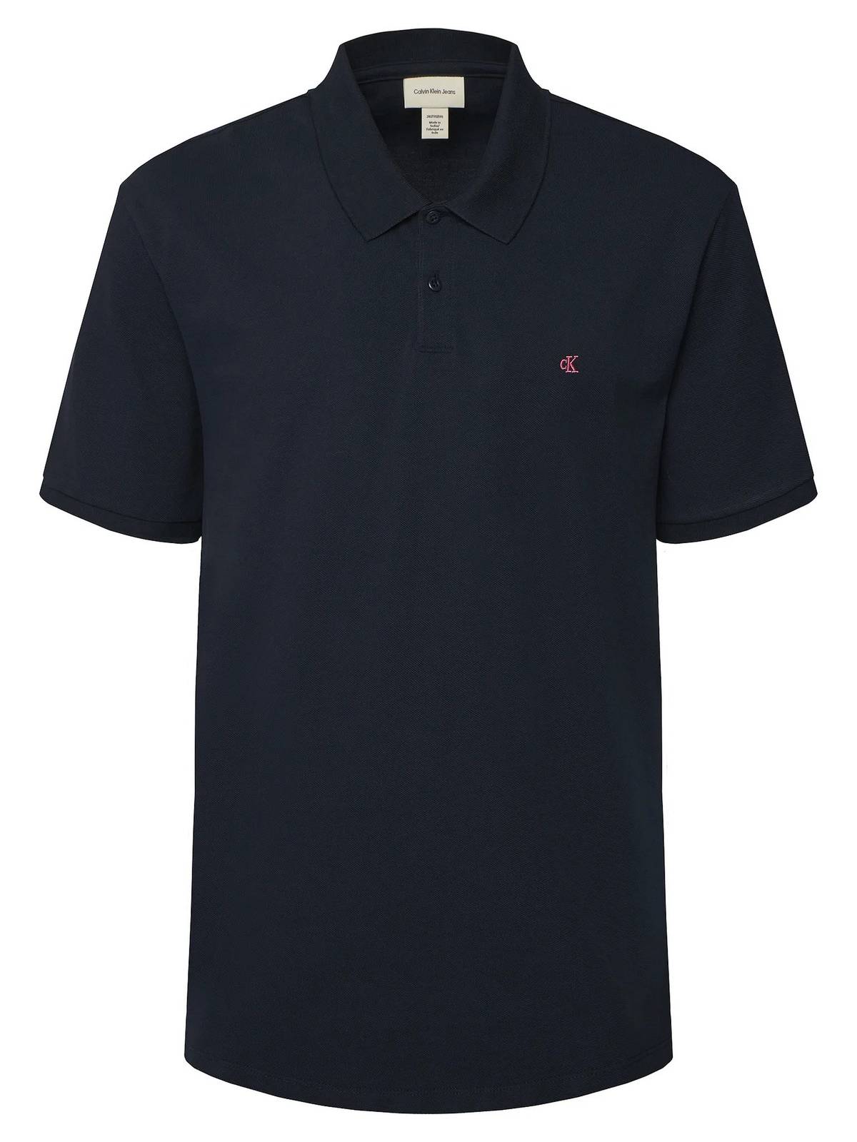 CALVIN KLEIN JEANS SS monogram piquet polo shirt Man blue