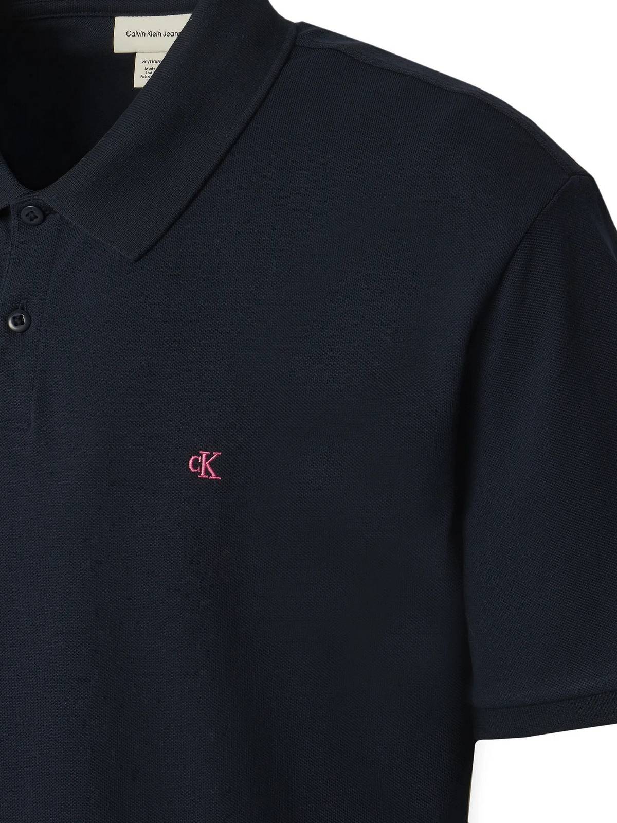 CALVIN KLEIN JEANS SS monogram piquet polo shirt Man blue Photo 3