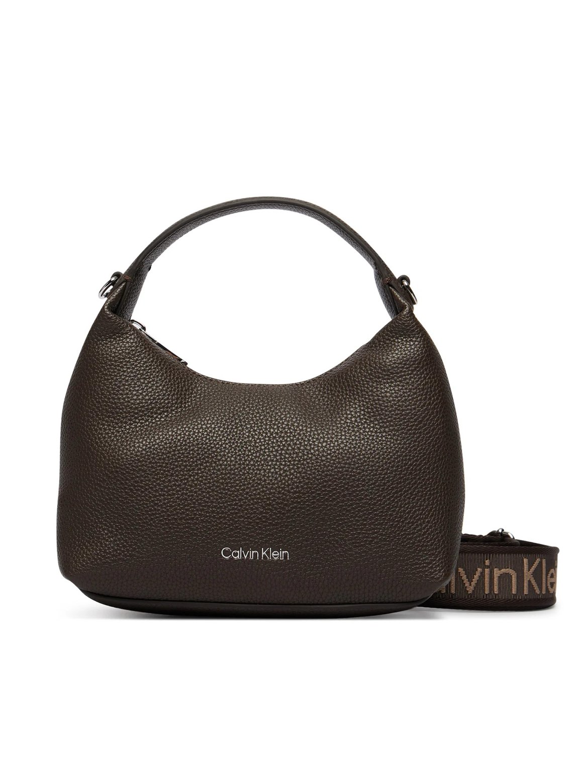 CALVIN KLEIN JEANS CK small strap webbing Woman brown