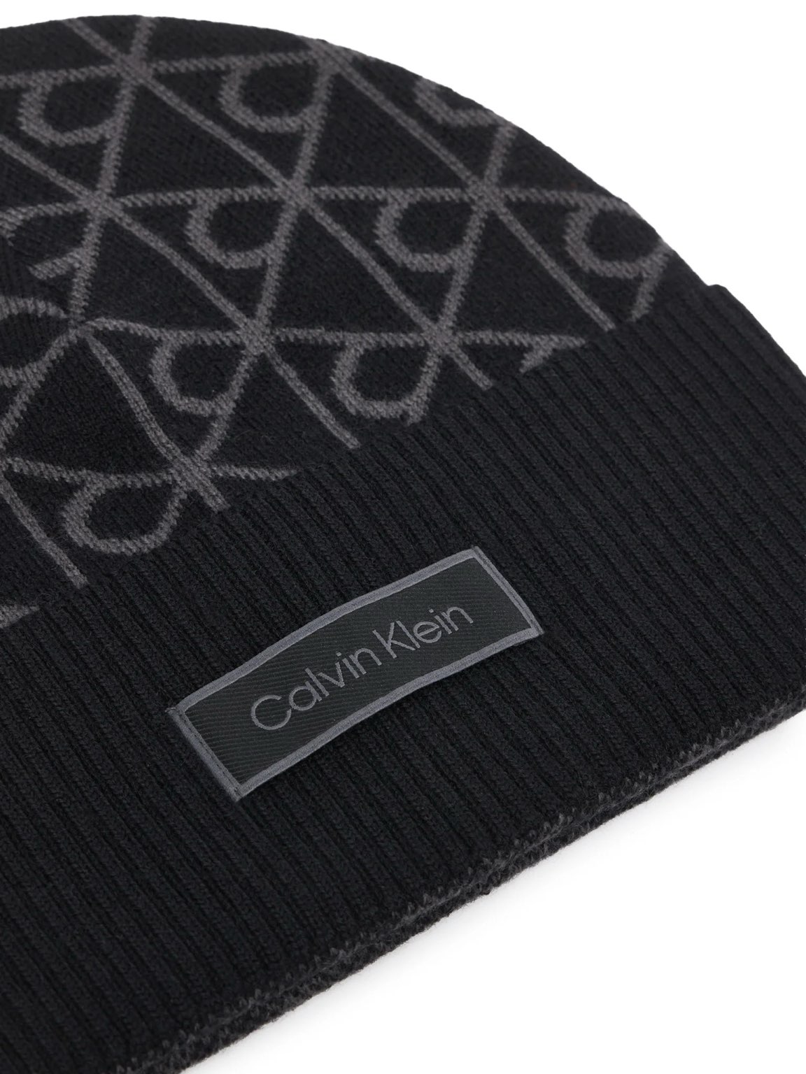 CALVIN KLEIN JEANS Bonnet en laine CK Homme noir Photo 3