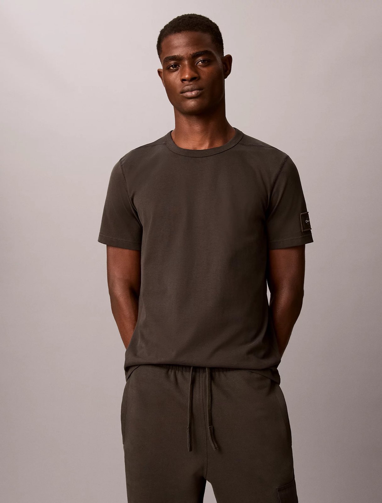 CALVIN KLEIN JEANS Sueded Tee Jersey Man black Photo 1