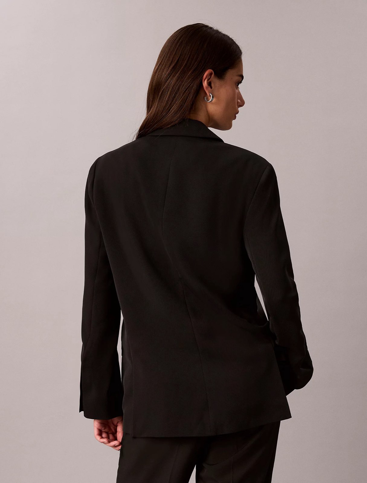 CALVIN KLEIN JEANS Blazer en twill de polyester Femme noir Photo 3