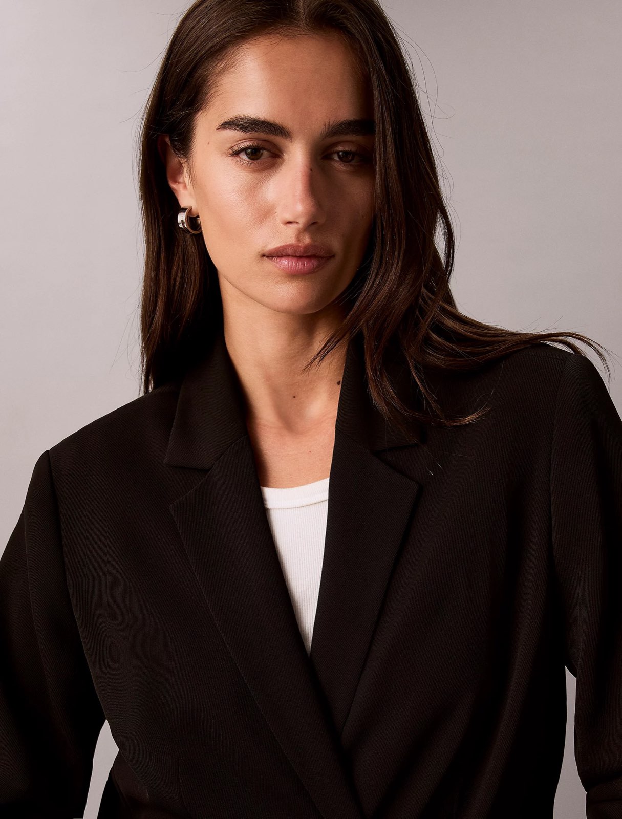 CALVIN KLEIN JEANS Blazer en twill de polyester Femme noir Photo 5