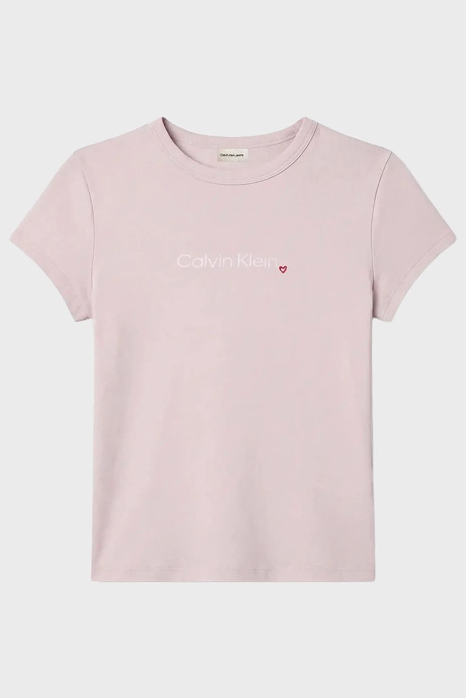 CALVIN KLEIN JEANS T-Shirt Slim Fit mit Herz-Logo Damen rosa