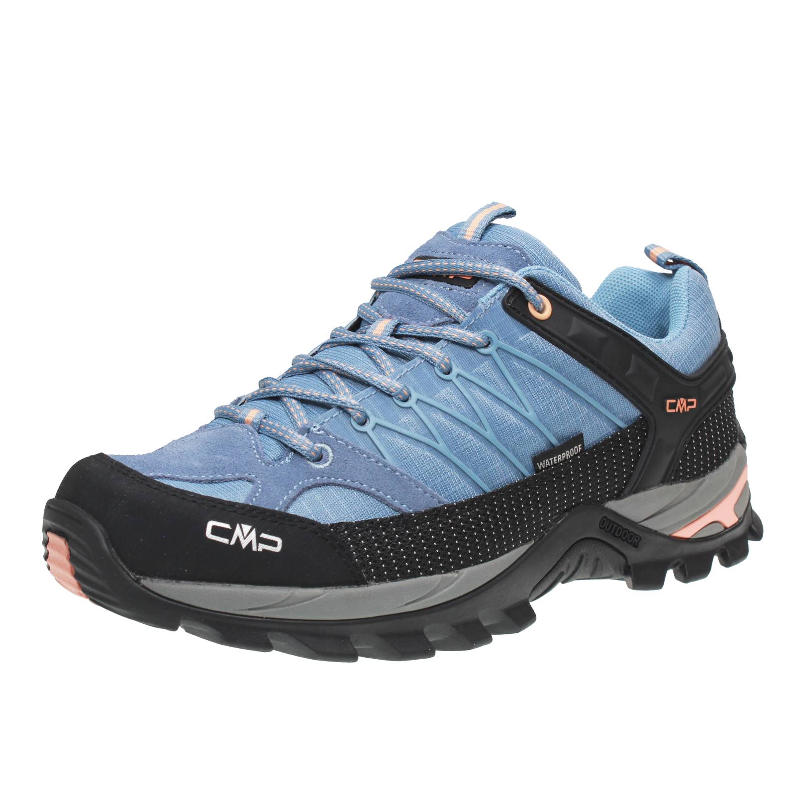 CMP Rigel Low WP - Chaussures de trekking étanches Femme bleu azur