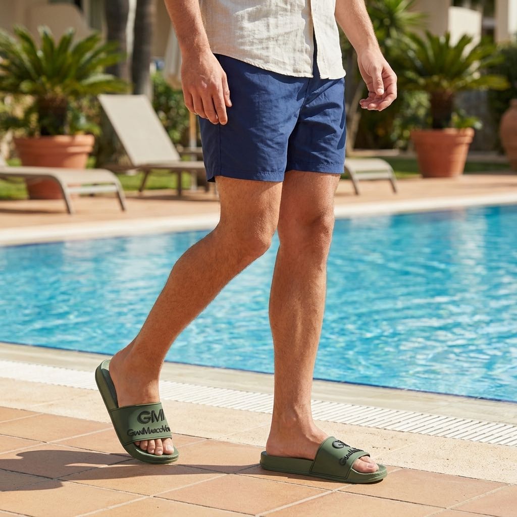 GMV Chaussons à bandeau Homme vert Photo 2