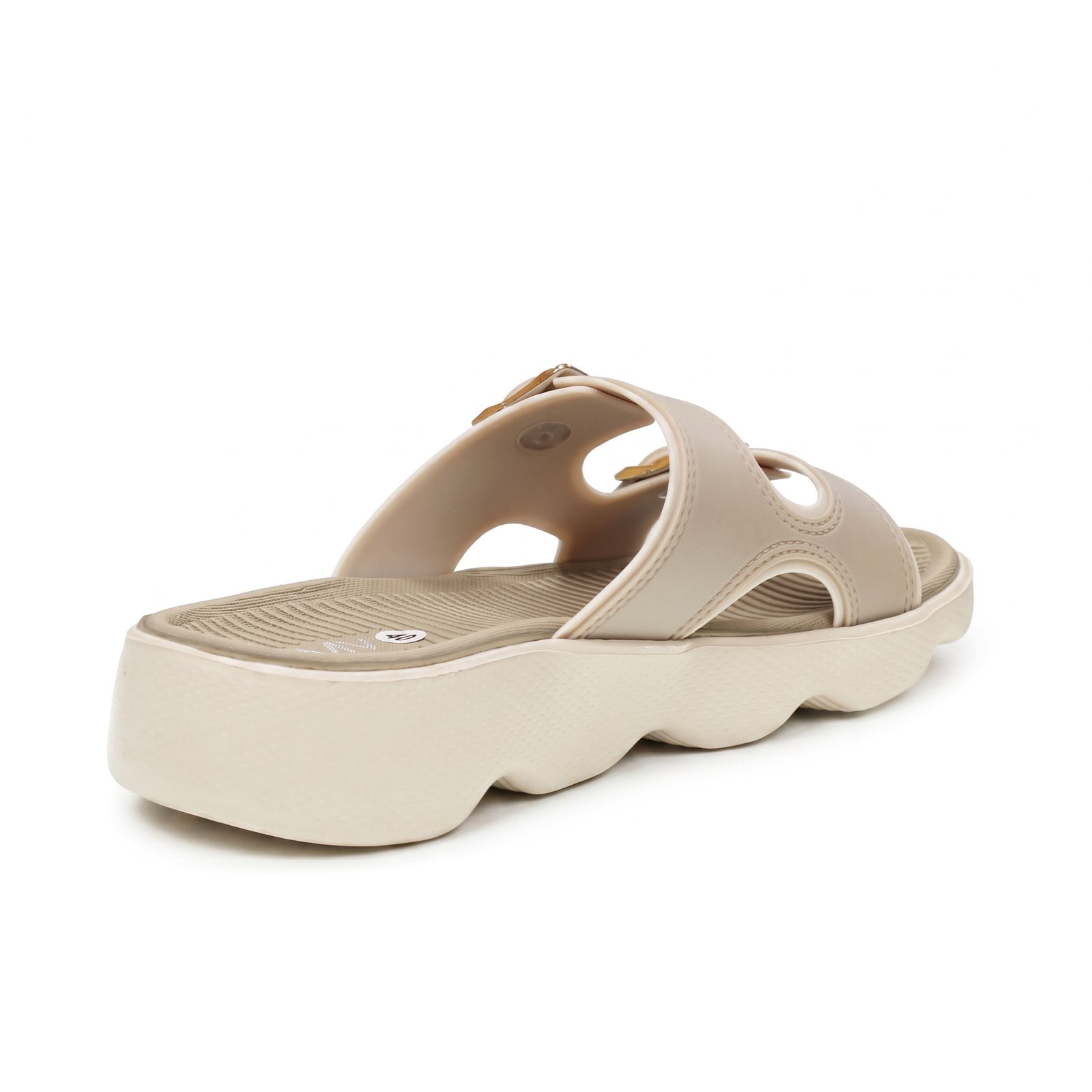 GMV Pantoffeln mit doppelter Schnalle Damen beige Foto 6