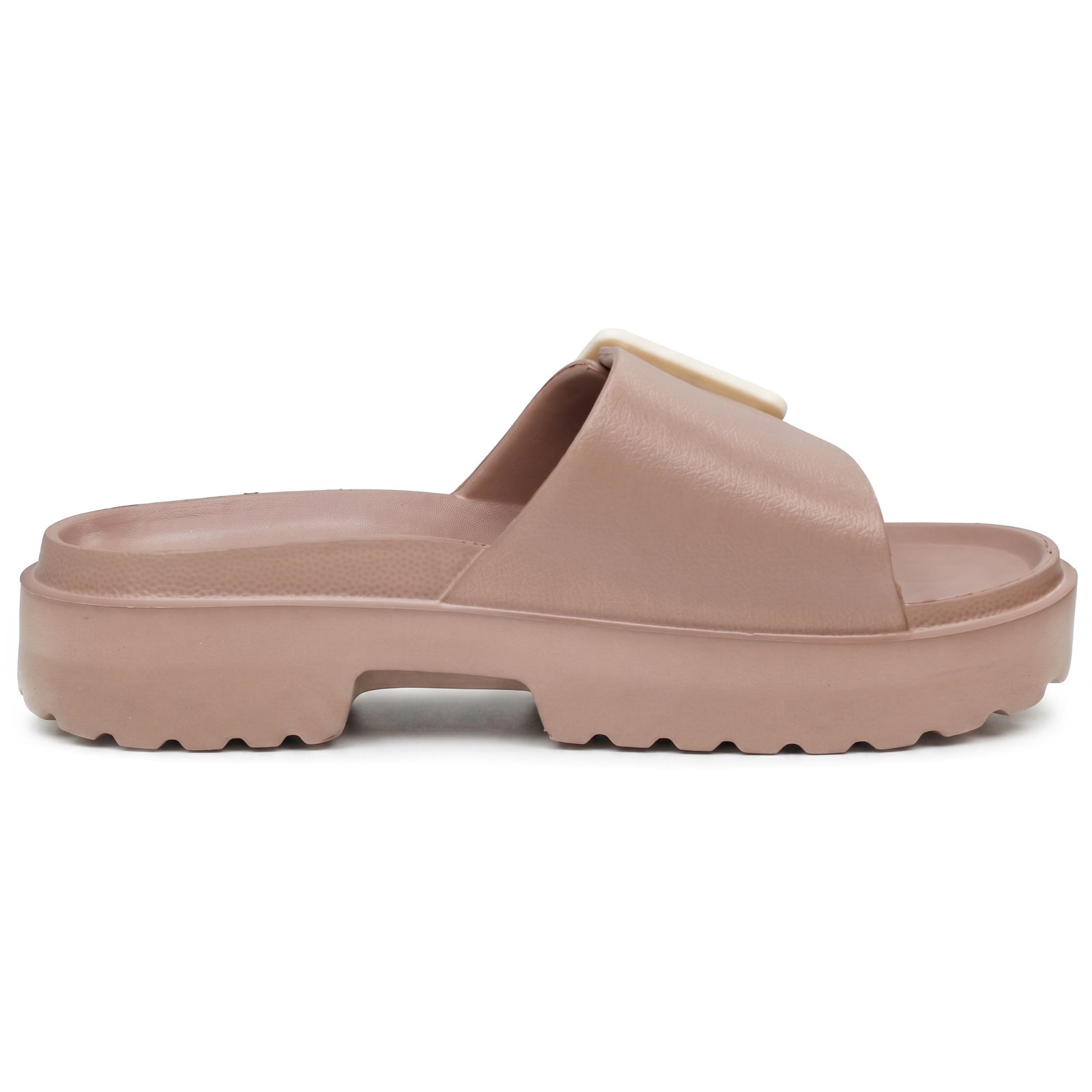 GMV Plateauslipper mit Schnalle Damen beige Foto 3
