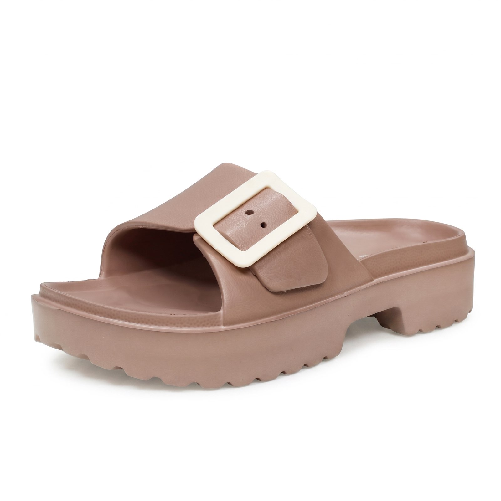 GMV Plateauslipper mit Schnalle Damen beige