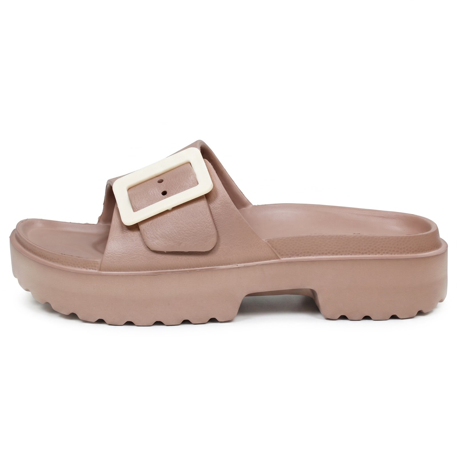 GMV Plateauslipper mit Schnalle Damen beige Foto 4