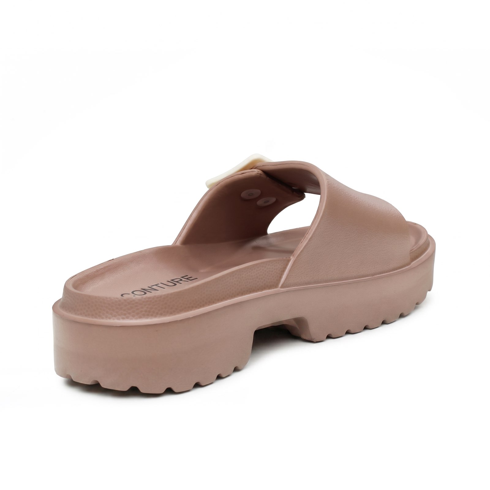 GMV Plateauslipper mit Schnalle Damen beige Foto 6