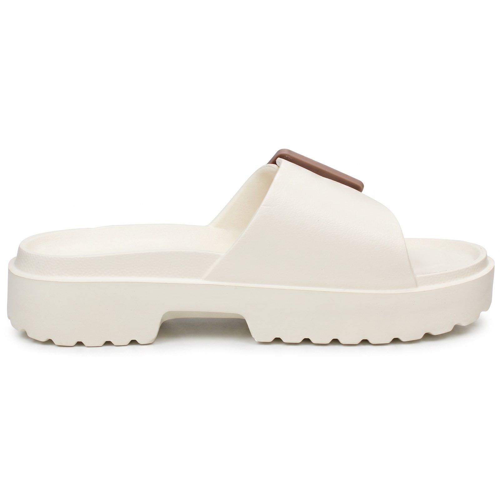 GMV Plateauslipper mit Schnalle Damen weiß Foto 3