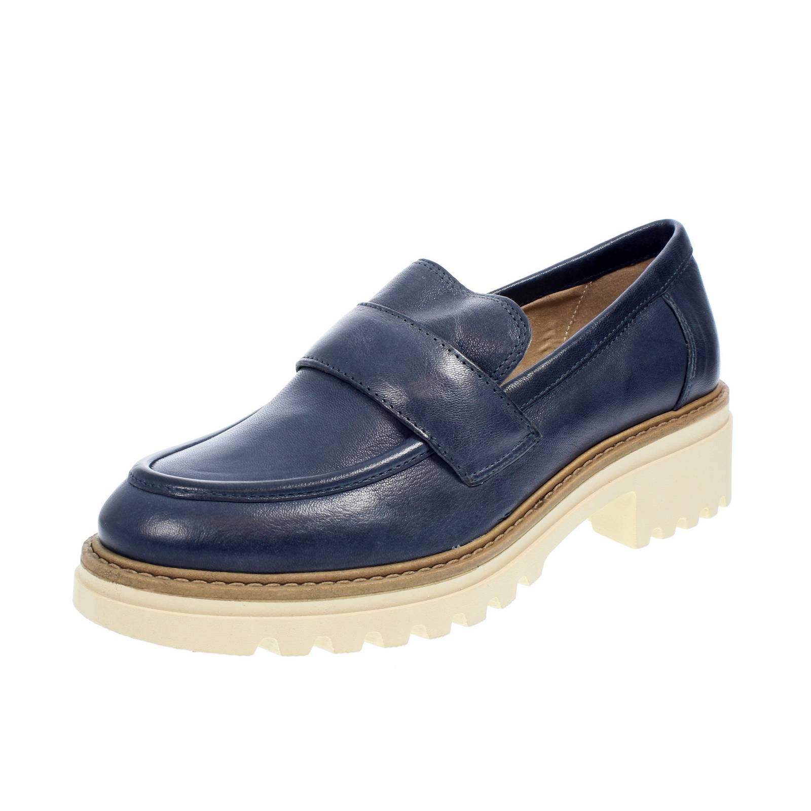 Модные Мокассины в голубом цвете Pelle Con Carrarmato - Donna Scarpe Mocassini