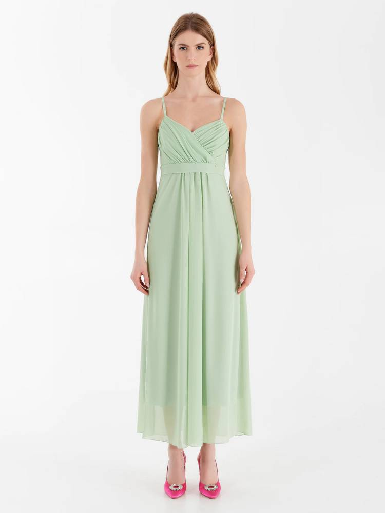 RINASCIMENTO Abito Taglio Impero in Georgette verde Abiti e Vestiti Donna  CFC0107620003