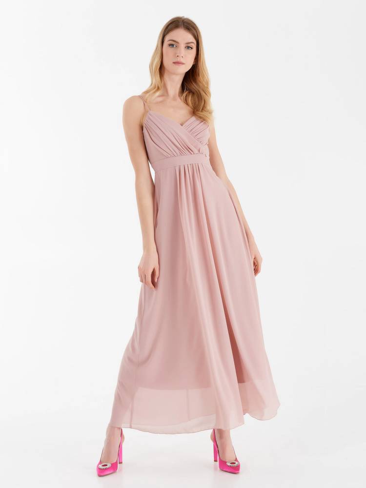 RINASCIMENTO Abito Taglio Impero in Georgette rosa Abiti e Vestiti