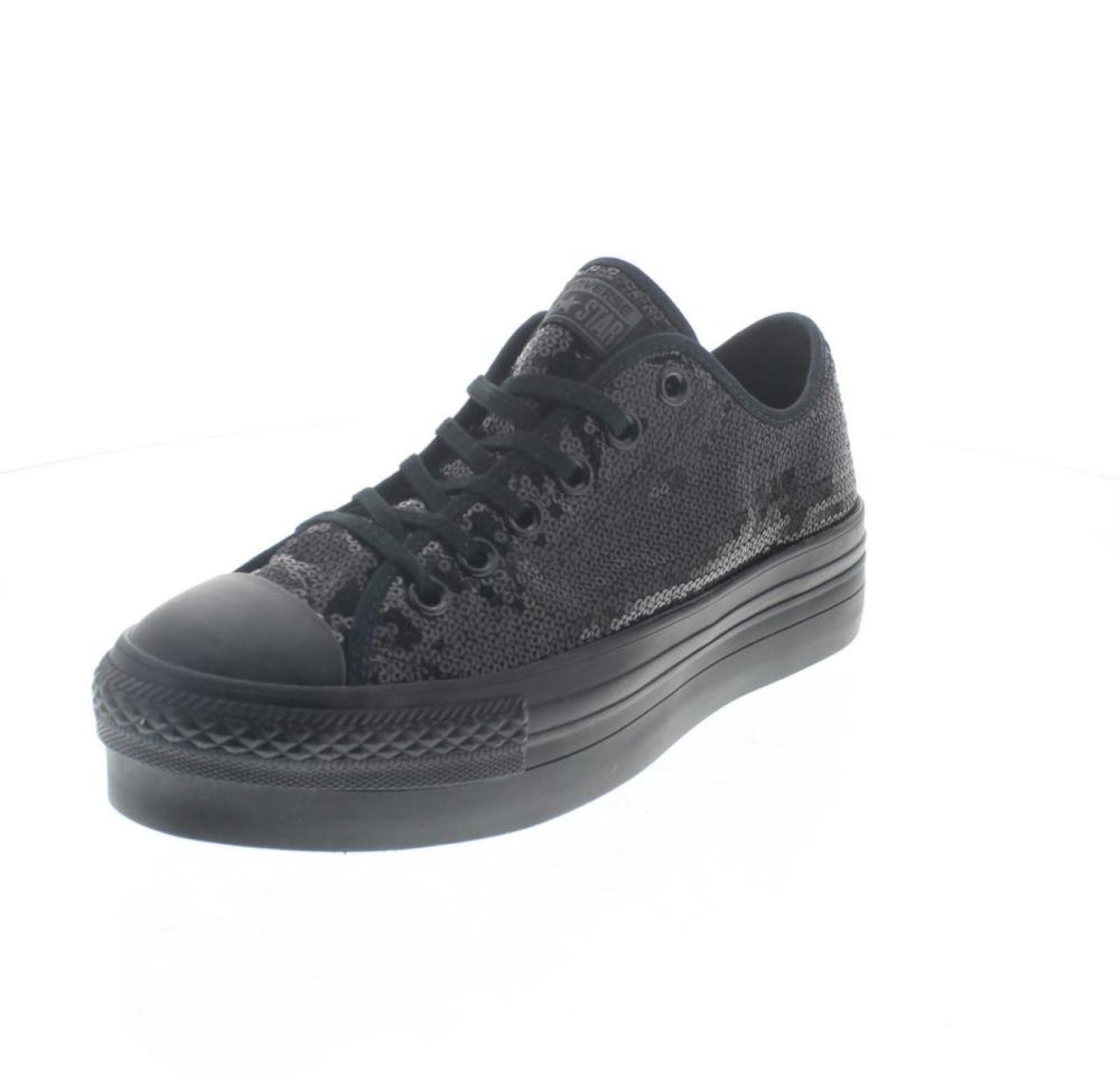 CONVERSE ox platform sequins Donna nero