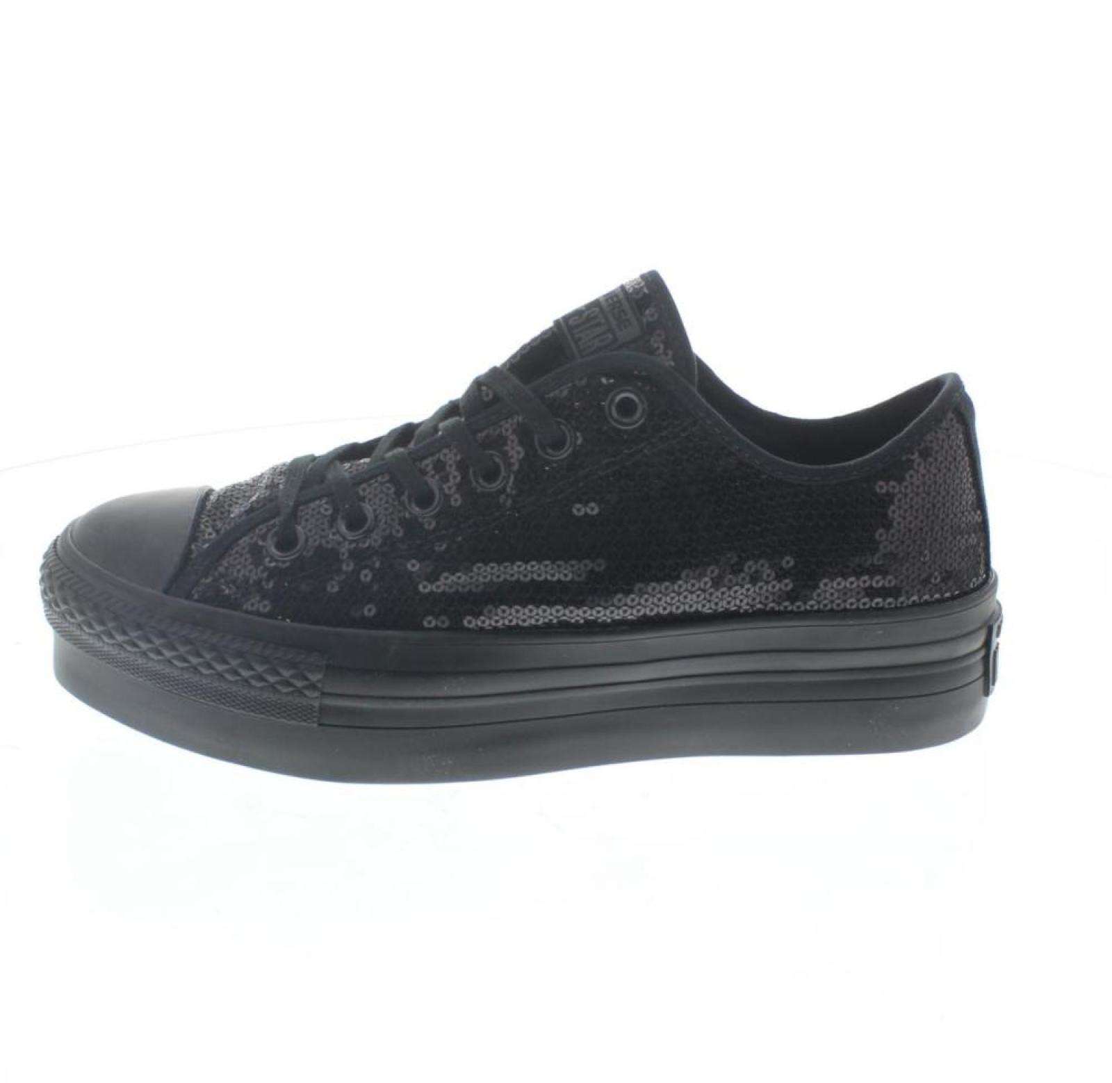 CONVERSE ox platform sequins Donna nero Foto 4