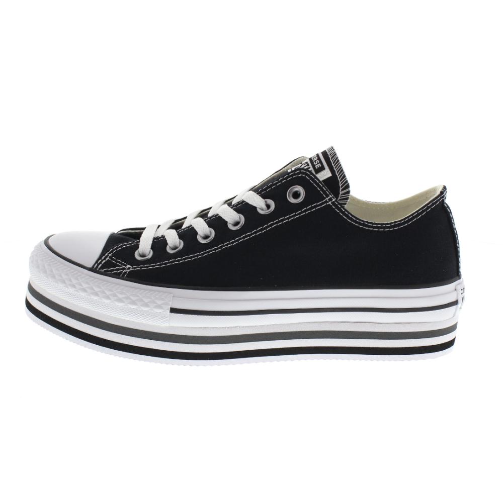 CONVERSE Ox platform layer black Shoes sneaker woman sport