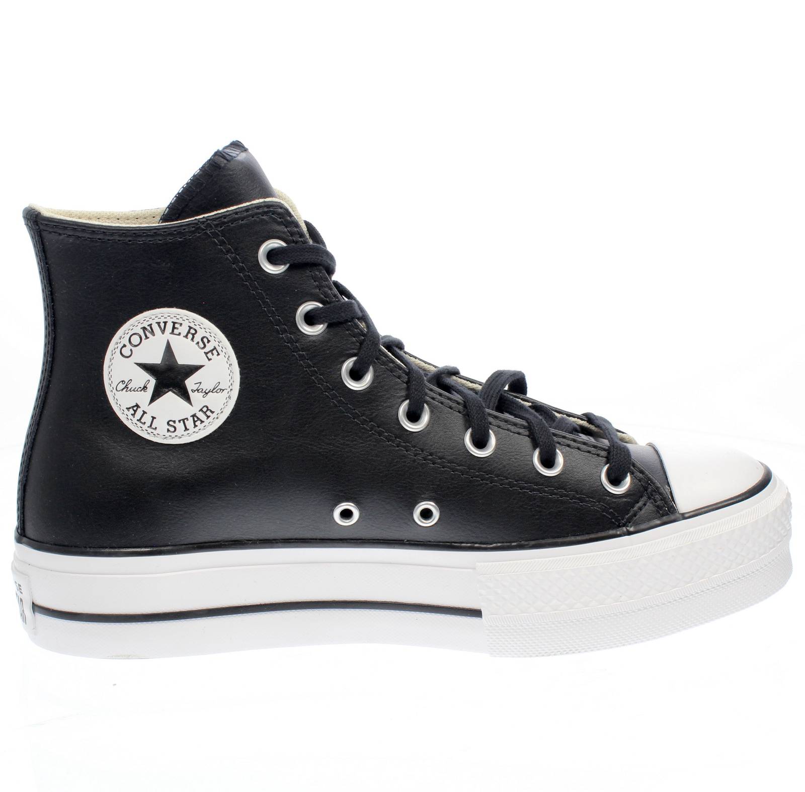 CONVERSE AS high lift leather Donna nero Foto 2