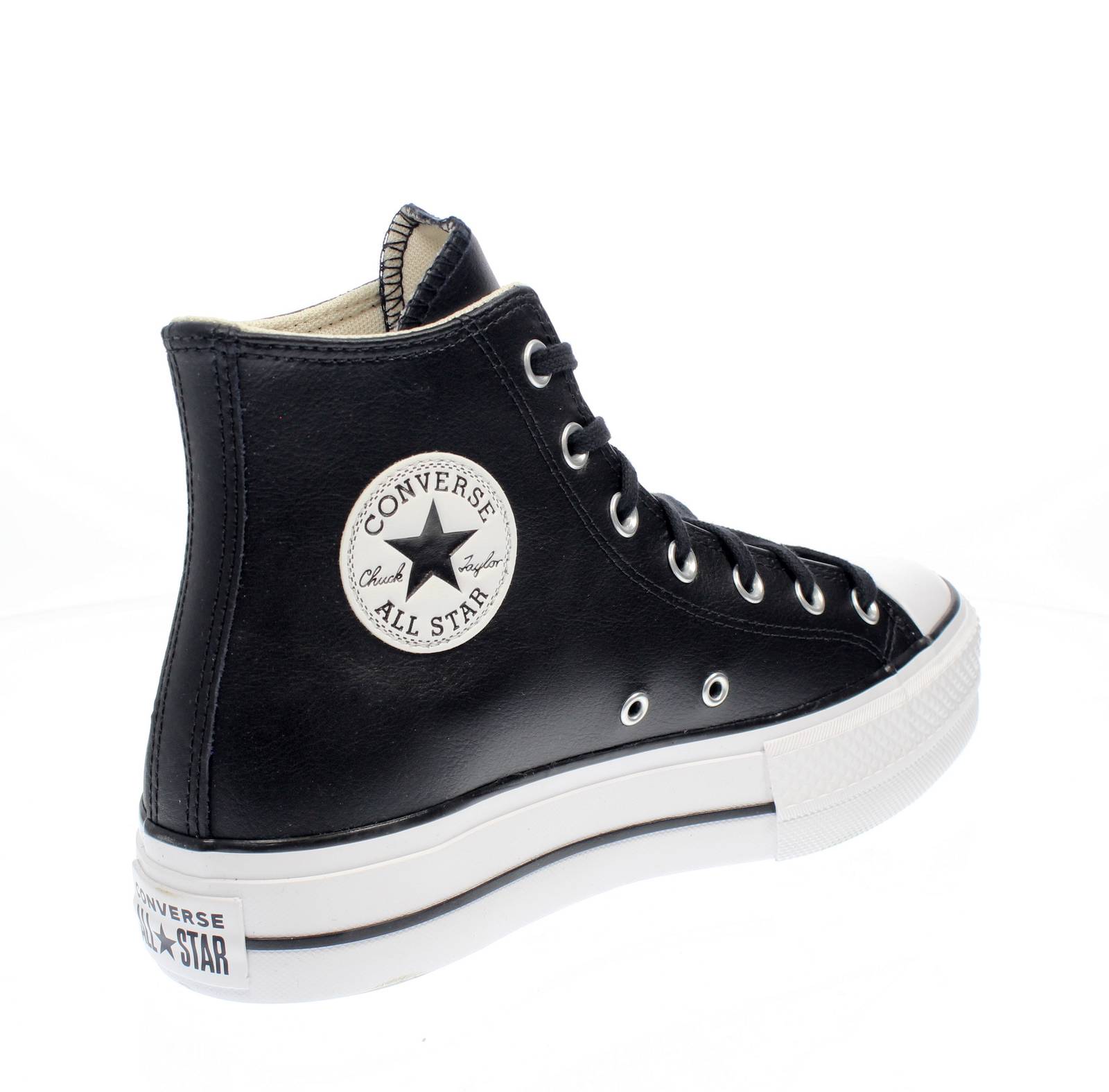 CONVERSE AS high lift leather Donna nero Foto 4