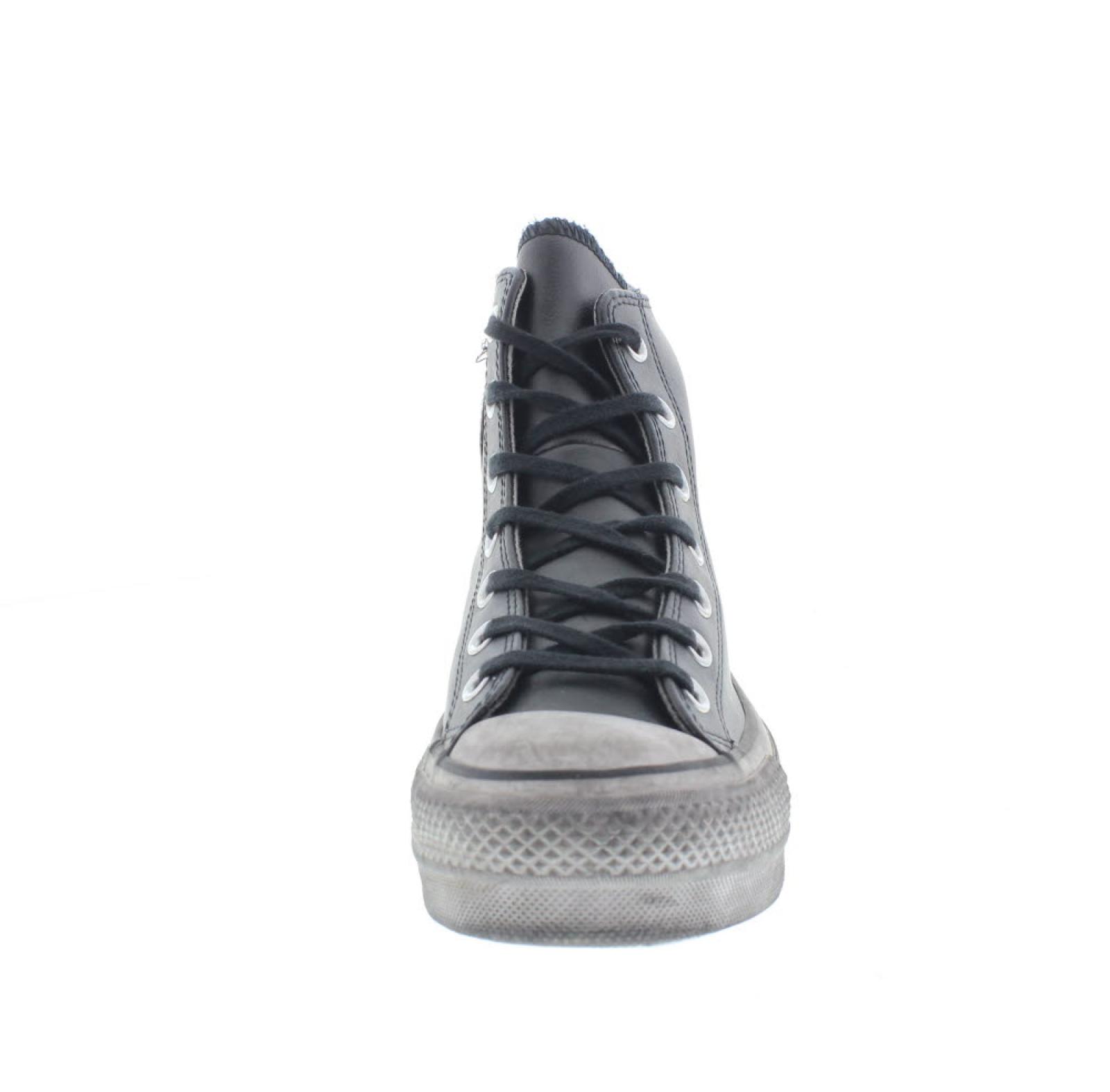 CONVERSE Leather Smoke Ltd Platform High Top Donna nero Foto 3
