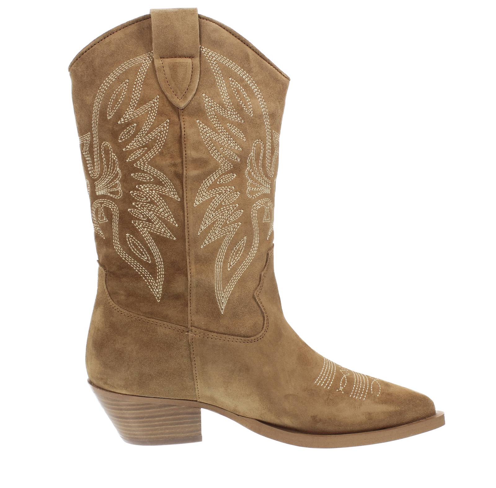 ALPE Bottes texanes en cuir Femme marron Photo 2