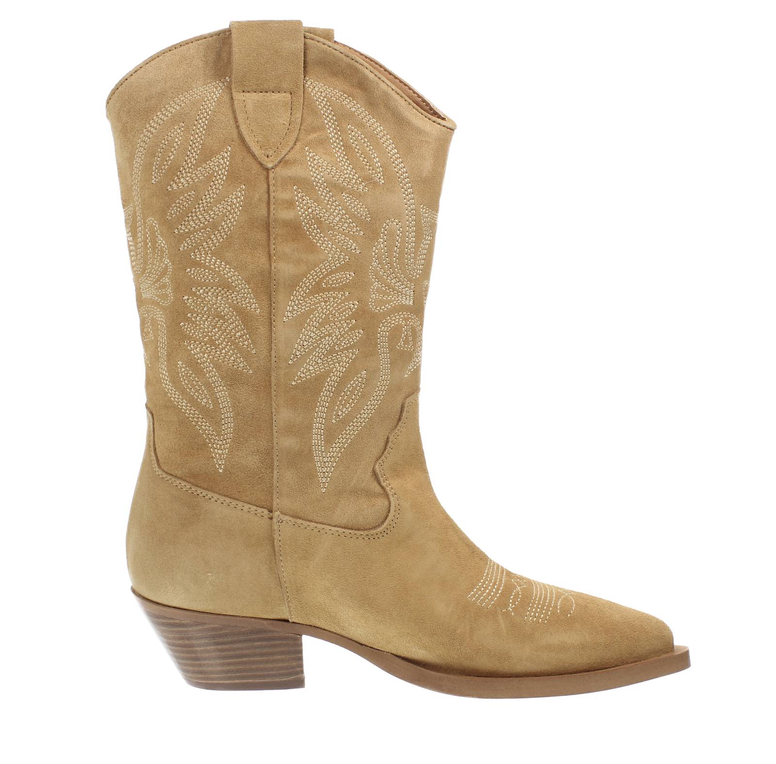ALPE Bottes texanes en cuir Femme beige Photo 2