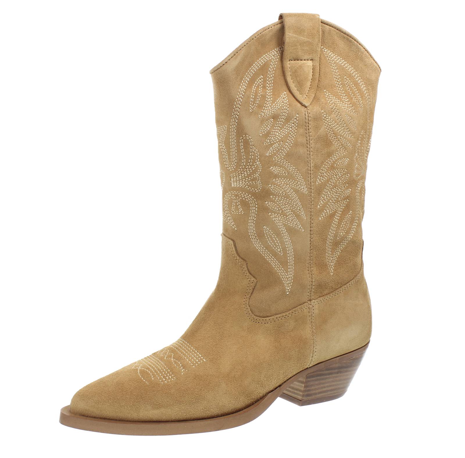 Альпийский Тексаник Stivali в бежевом цвете Пелле - Donna Scarpe Stivali