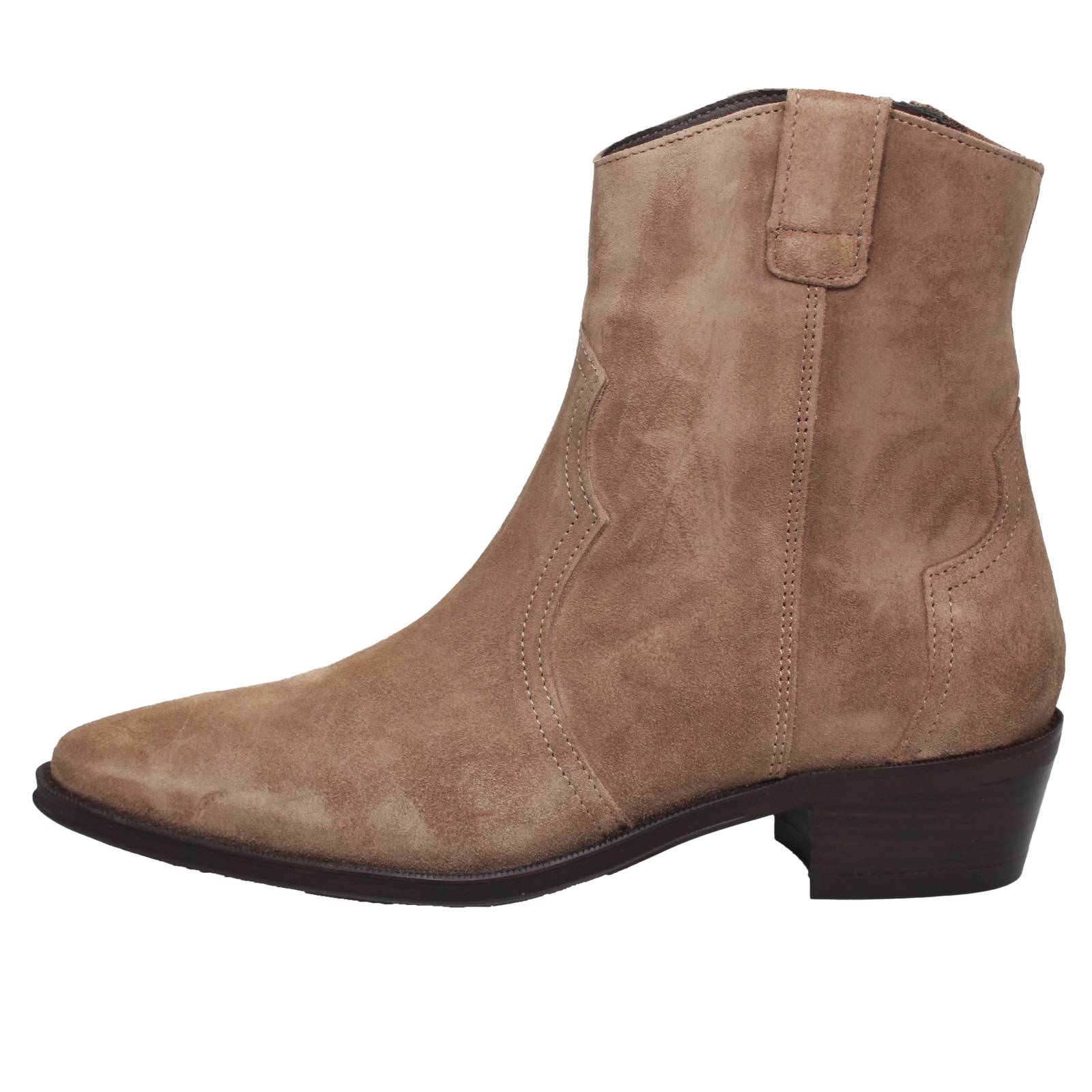 ALPE Bottines texanes en daim Femme sable Photo 3