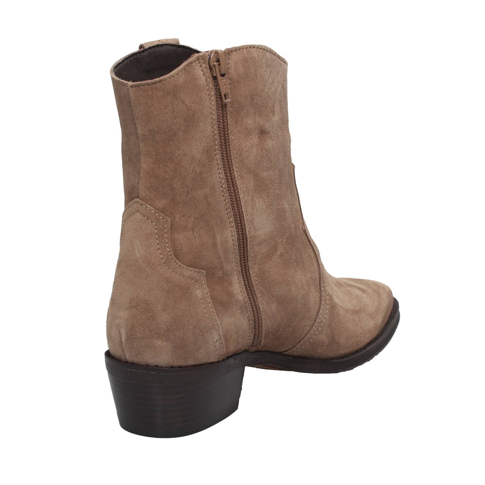 ALPE Bottines texanes en daim Femme sable Photo 4