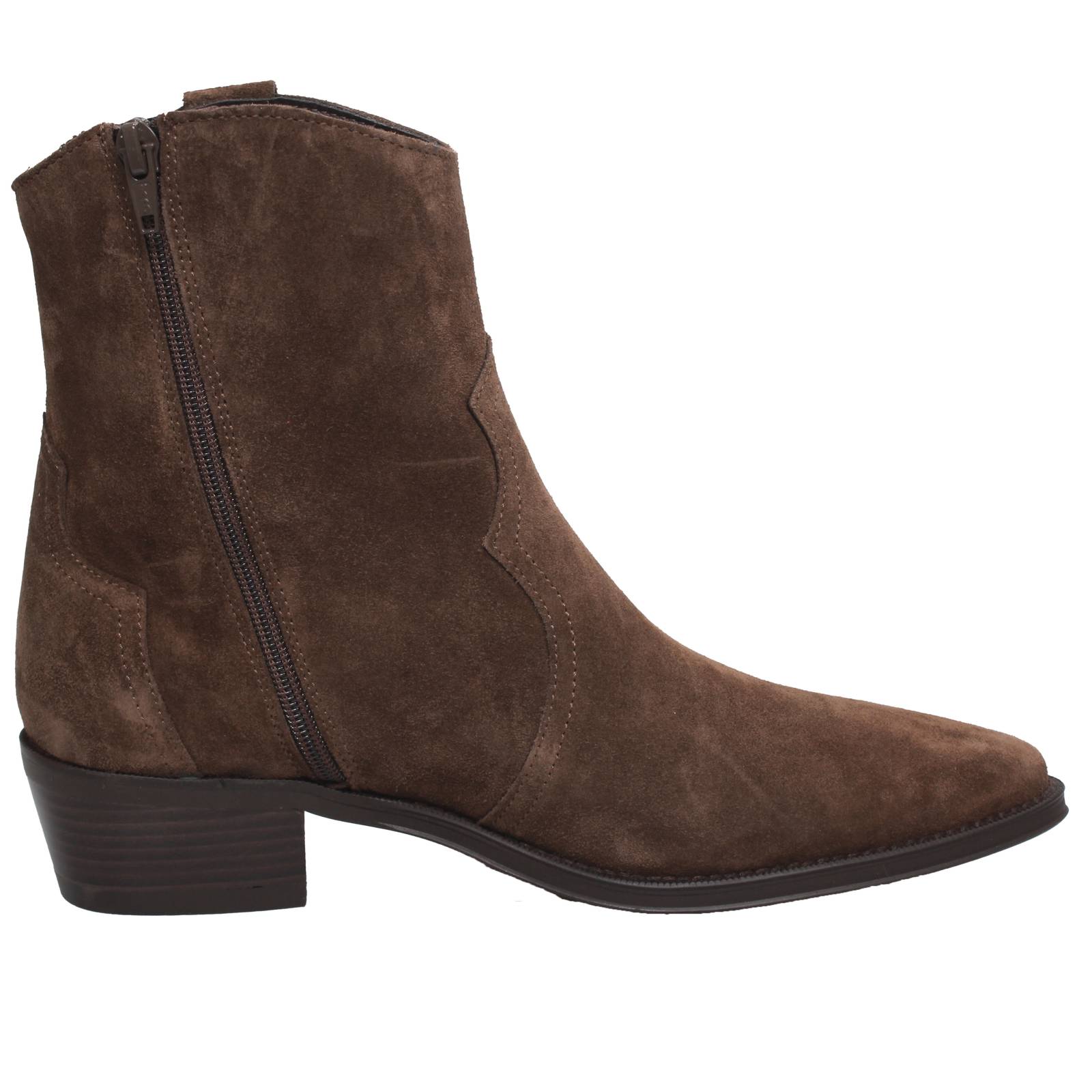 ALPE Bottines texanes en daim Femme marron Photo 2